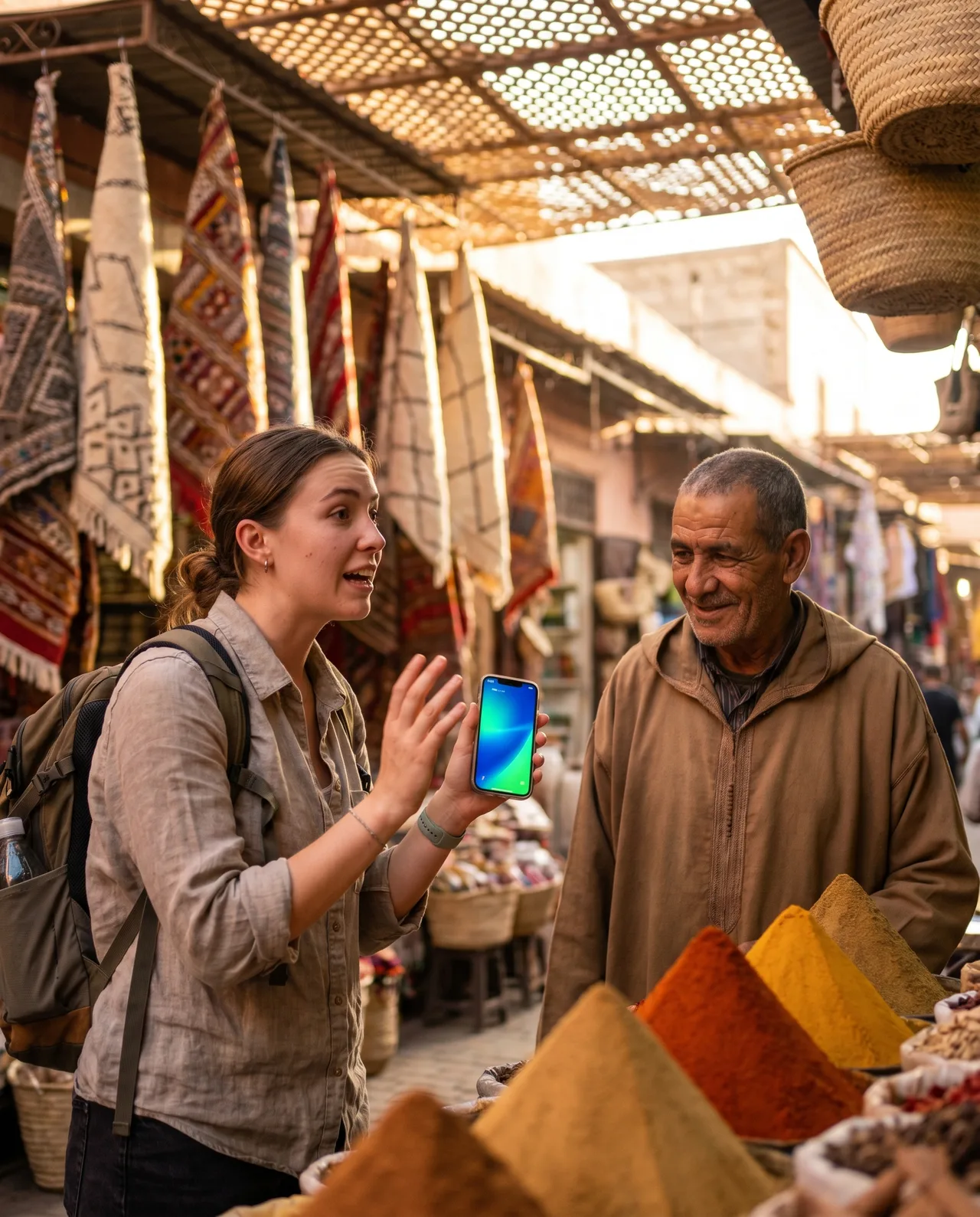 At a market — point, ask, buy