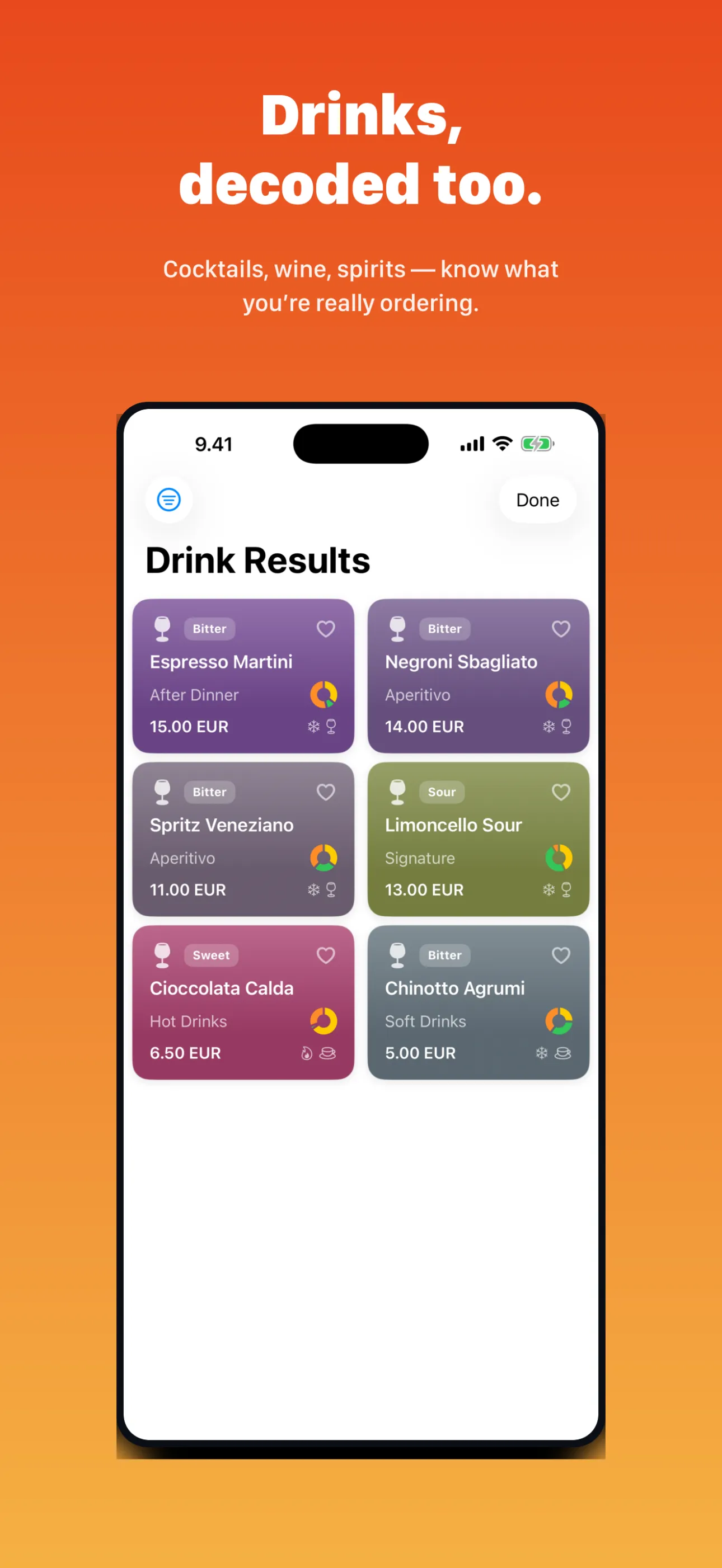 Double Kick — Drinks decoded with prices converted