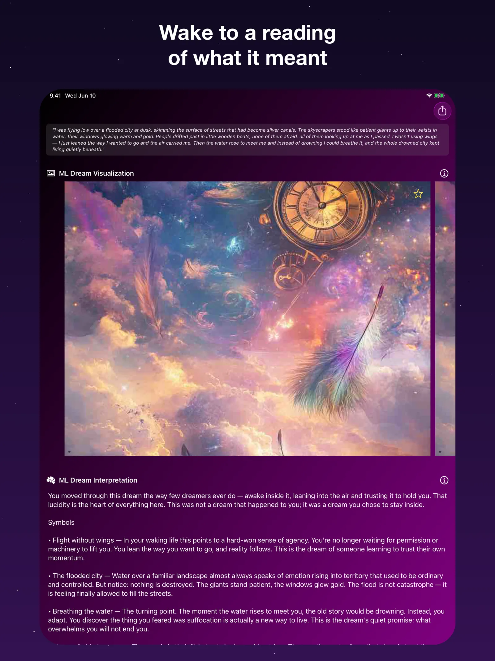 Dream Eater — AI reading of your dream